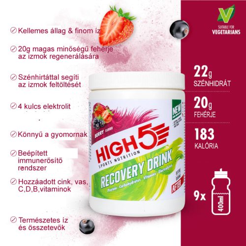 Új! Recovery Drink Nyárigyümölcs 450g (9 adag)